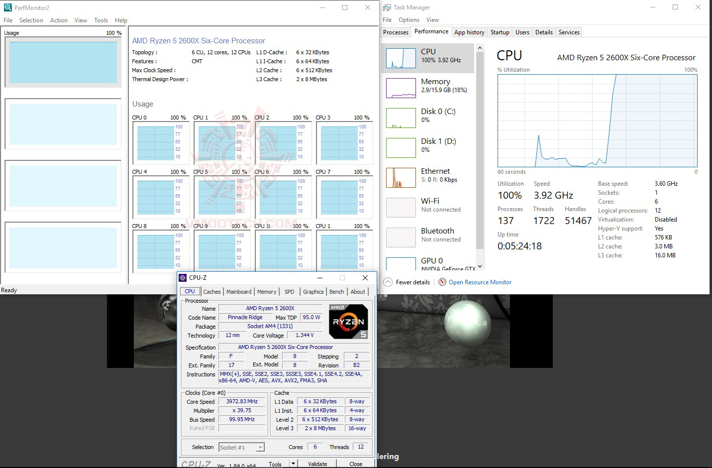 core1 AMD RYZEN 5 2600X PROCESSOR REVIEW