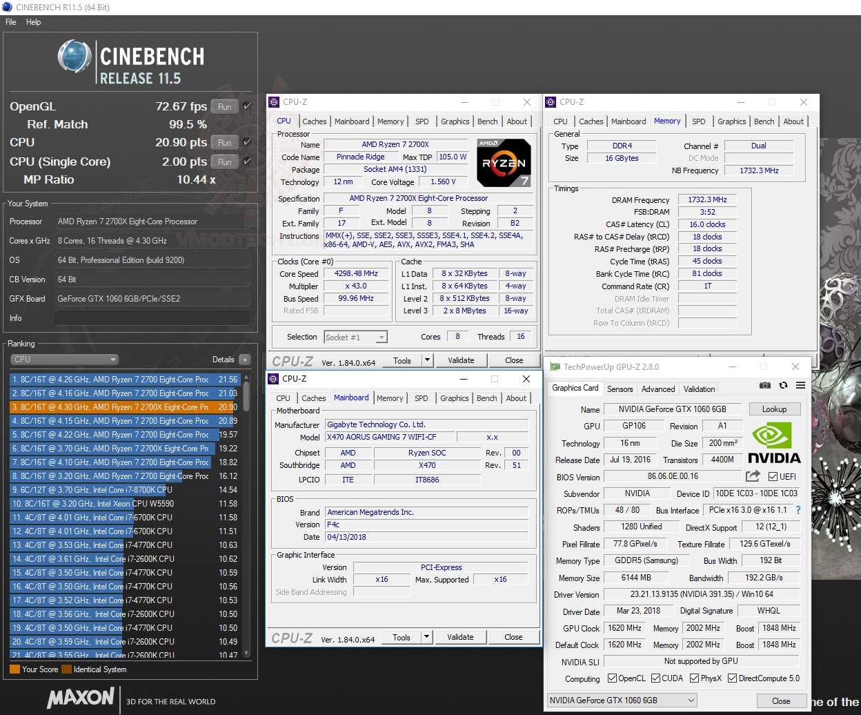 c11 oc AMD RYZEN 7 2700X PROCESSOR REVIEW