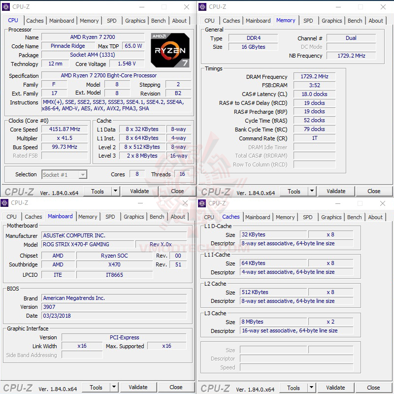 cpuid oc AMD RYZEN 7 2700 PROCESSOR REVIEW 