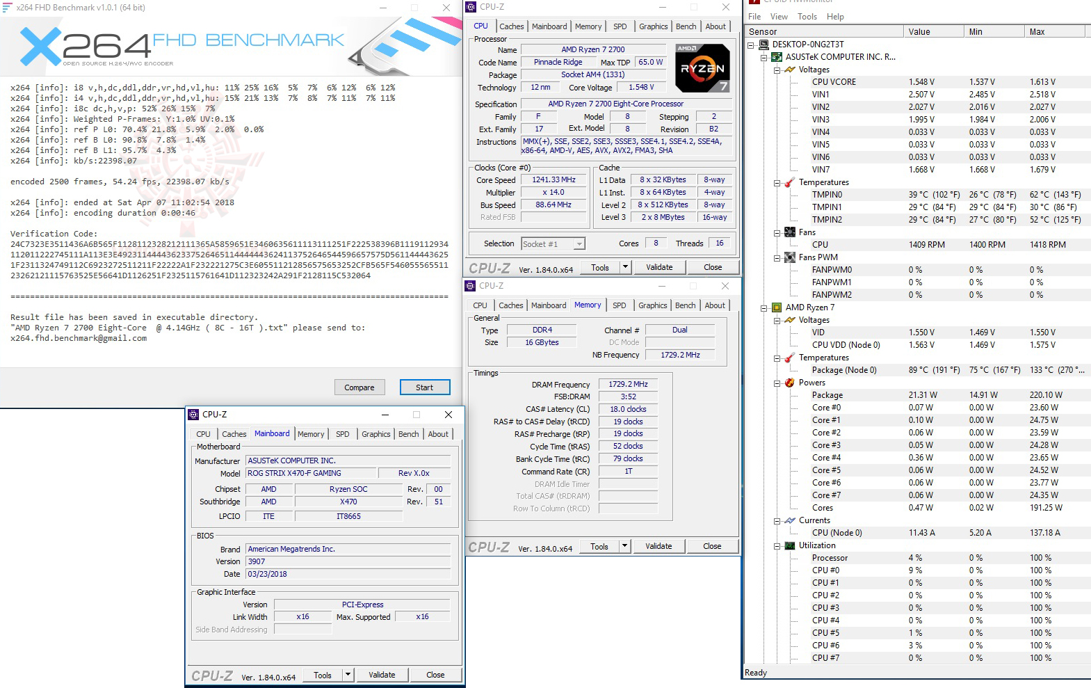 x264 oc ASUS ROG STRIX X470 F GAMING REVIEW