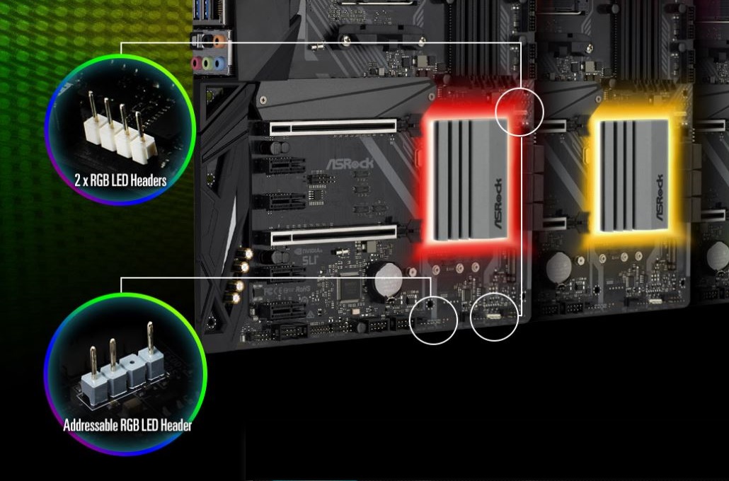 rgb-led rgb led ASRock X470 Master SLI/ac สายพันธุ์แกร่ง เพื่องานและคอเกมตัวยง