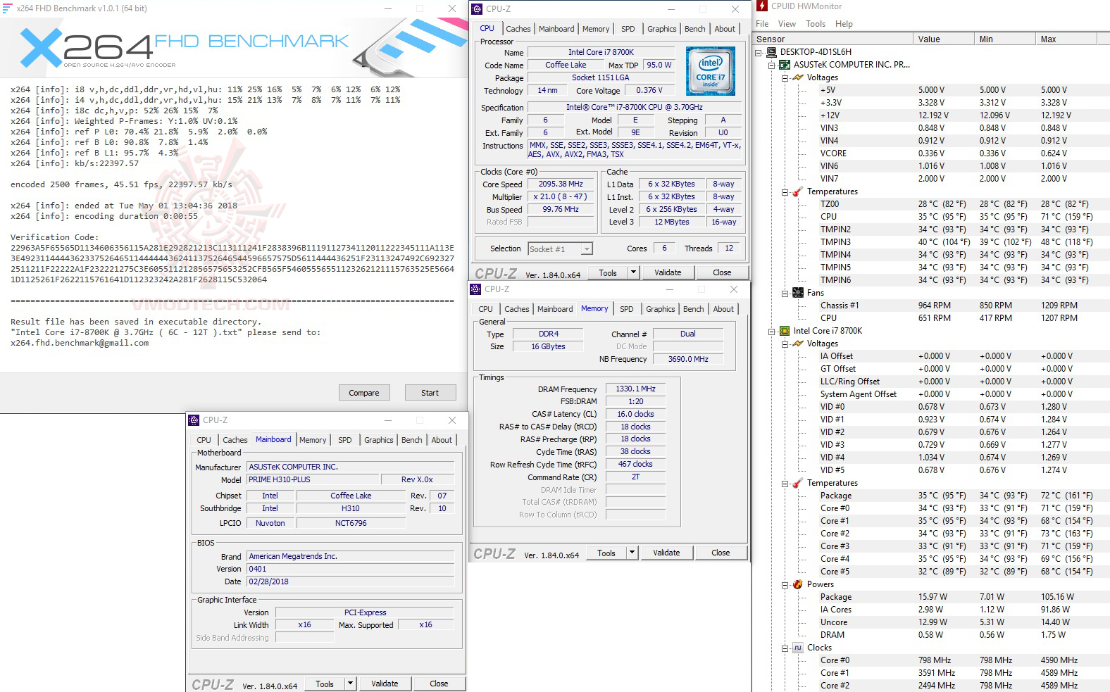 x264 2 ASUS PRIME H310 PLUS REVIEW