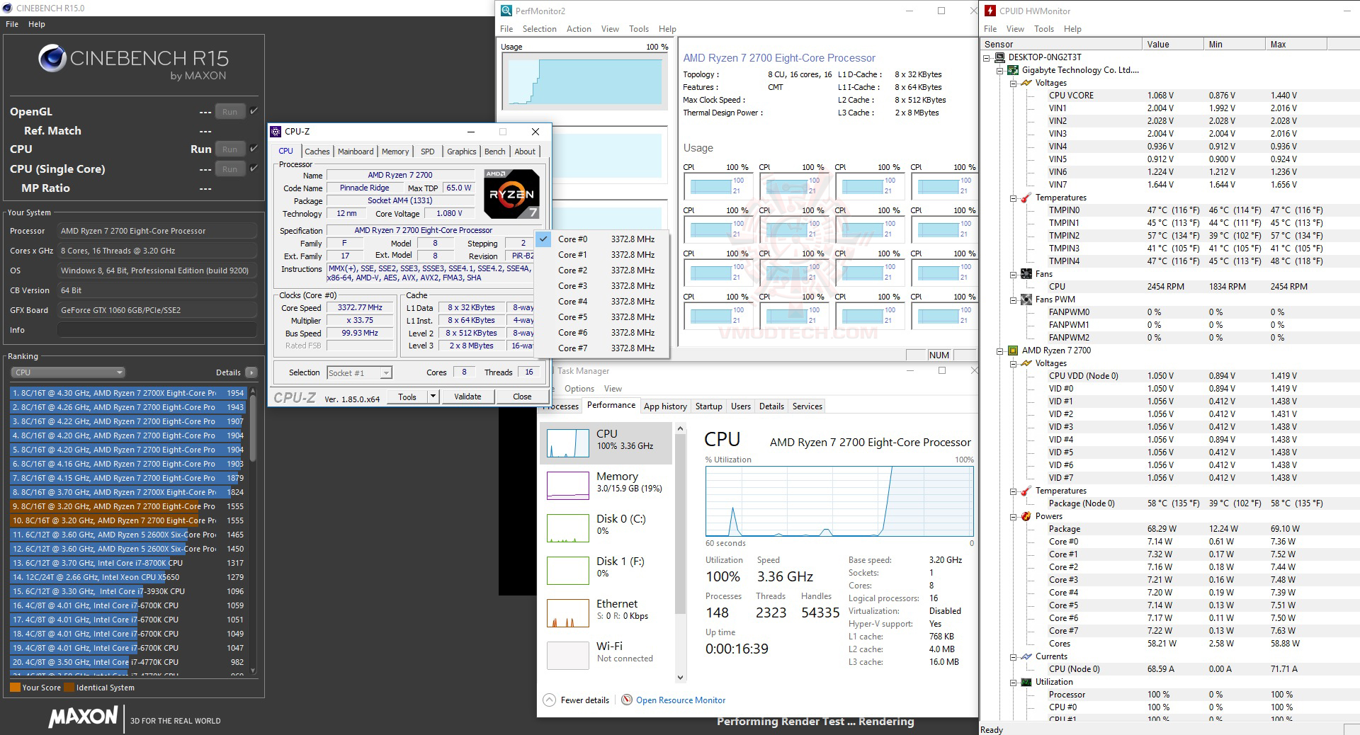 core-temp core temp AMD RYZEN 7 2700 and StoreMI Technology Review