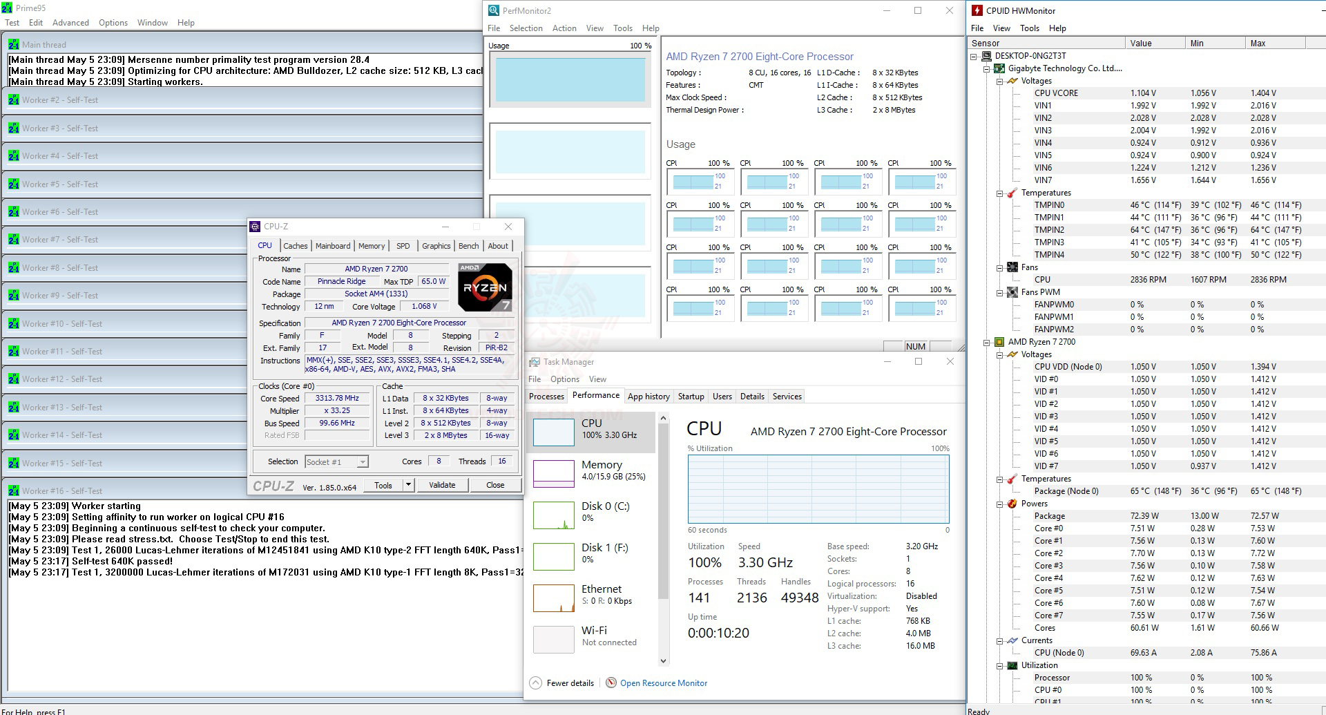 p95 AMD RYZEN 7 2700 and StoreMI Technology Review