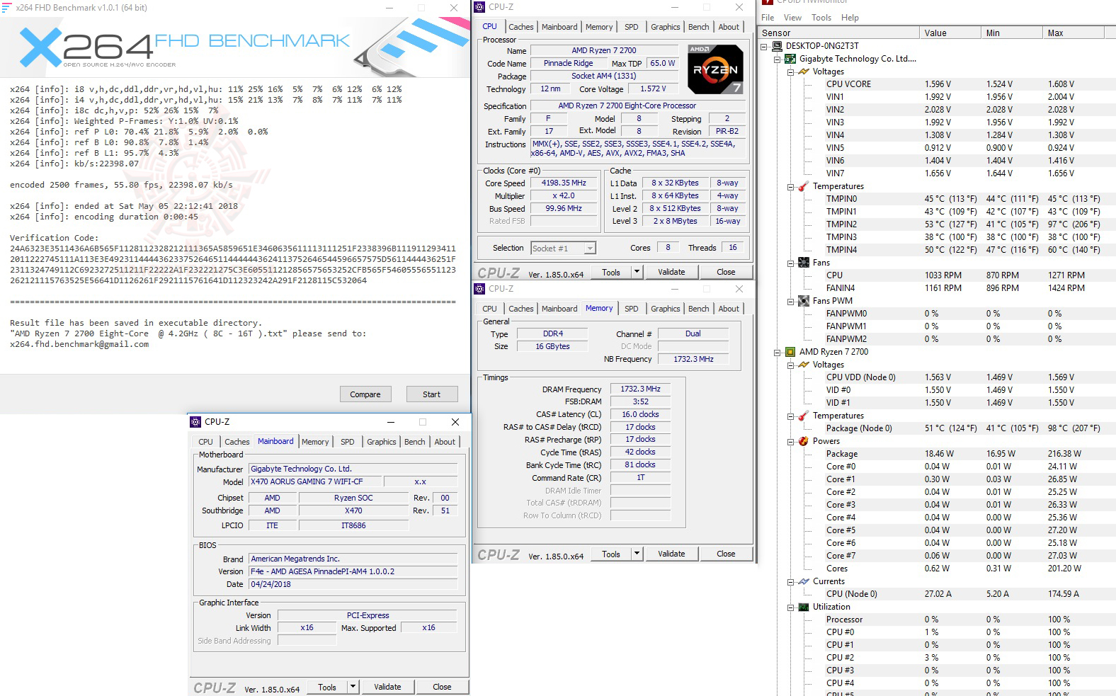 x264-oc2 x264 oc2 AMD RYZEN 7 2700 and StoreMI Technology Review