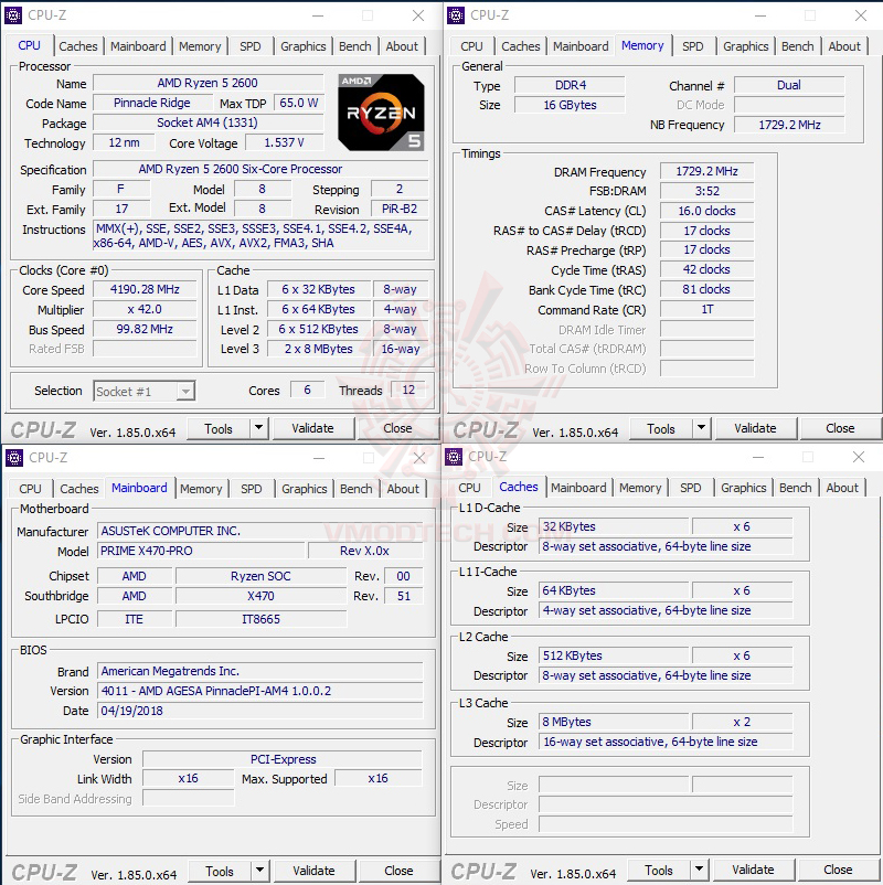 cpuid 42 oc AMD RYZEN 5 2600 PROCESSOR REVIEW