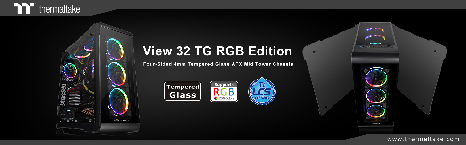 thermaltake new view 32 tg rgb edition mid tower chassis Thermaltake เปิดตัวเคส View 32 TG RGB Edition Mid Tower Chassis รุ่นใหม่ล่าสุด
