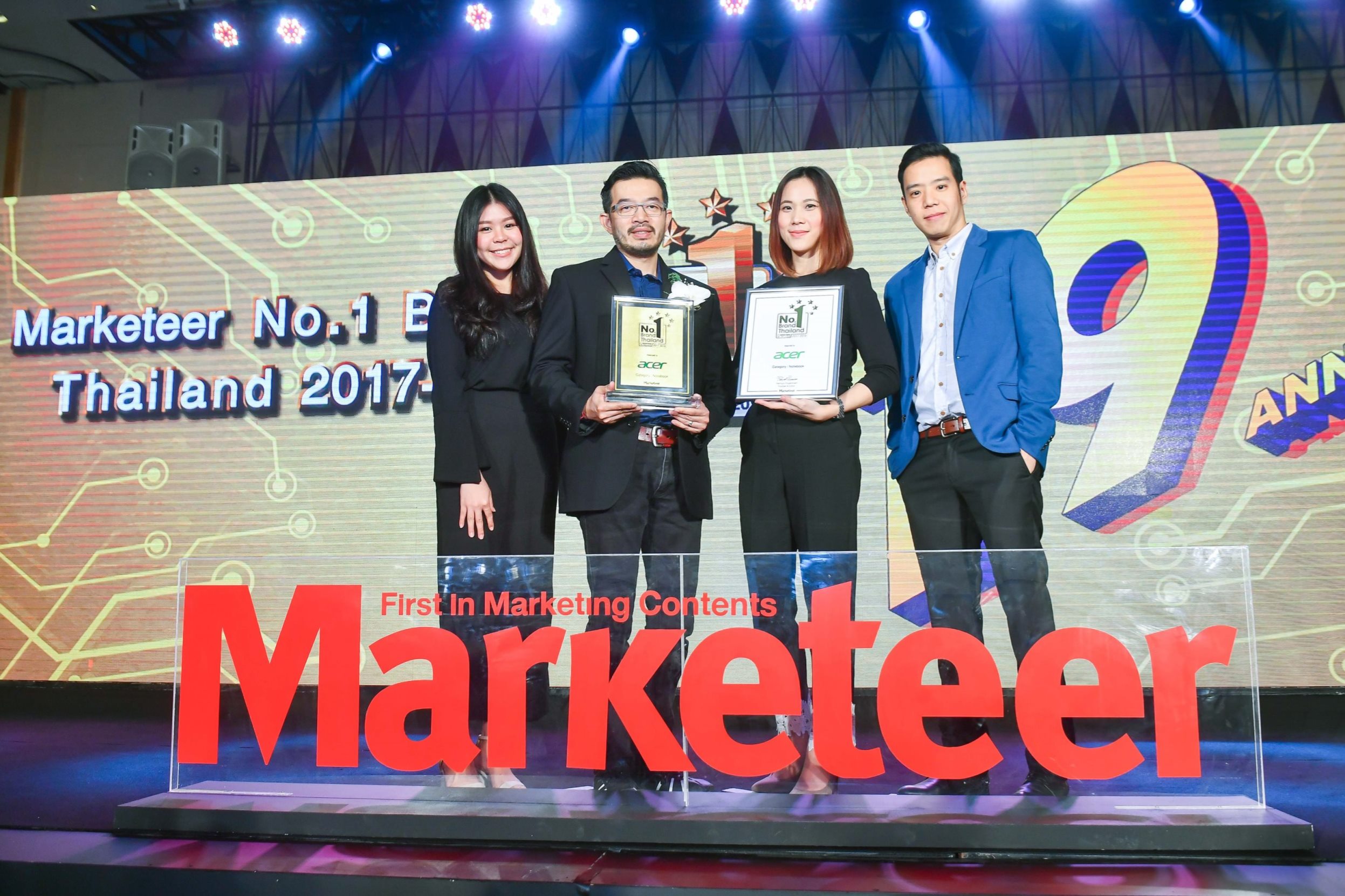 35 resize เอเซอร์คว้ารางวัล “No.1 Brand Thailand 2018” ประเภทโน้ตบุ๊คยอดนิยม ตอกย้ำความเป็นผู้นำต่อเนื่องเป็นปีที่ 7