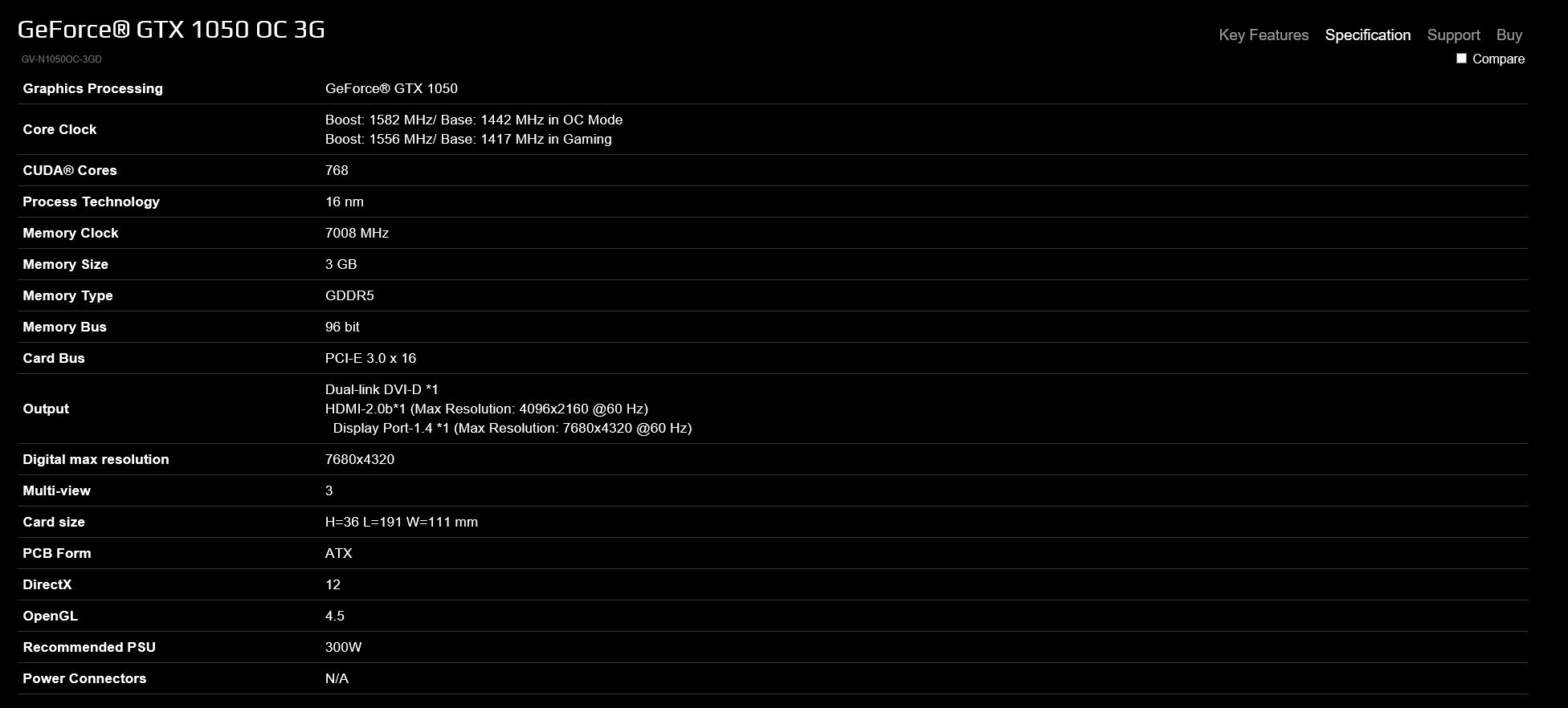 2018 05 27 8 14 00 มาจริง!! เผยโฉม Nvidia GTX 1050 รุ่น 3GB จากแบรนด์ GIGABYTE GeForce GTX 1050 OC 3G     