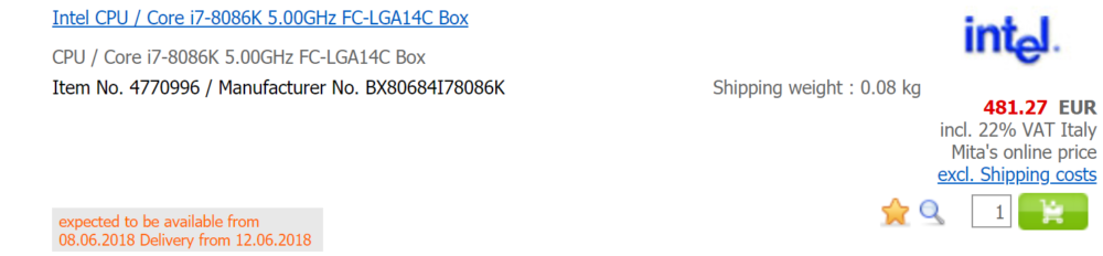 intel core i7 8086k eur 1000x232 Intel เตรียมเปิดตัว Intel Core i7 8086K รุ่นพิเศษฉลองครบรอบ 40ปี 