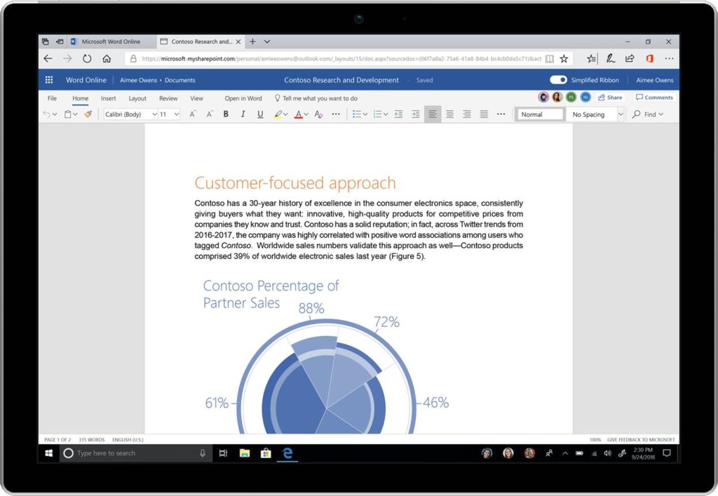 word-online_home_surface-1024x707 word online home surface 1024x707 ไมโครซอฟท์ ปรับโฉมใหม่ Microsoft Office เรียบง่าย แต่ทรงพลัง
