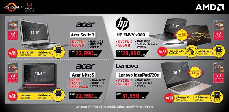 image005 image005 AMD แจกโชค 3 ชั้น กับ โปรโมชั่นกลางปีตั้งแต่วันที่ 21 24 มิ.ย. 61 ที่งานคอมมาร์ทเท่านั้น‼ ลุ้นทองและบัตรกำนัลทุกวัน มูลค่ากว่า 100,000 บาท