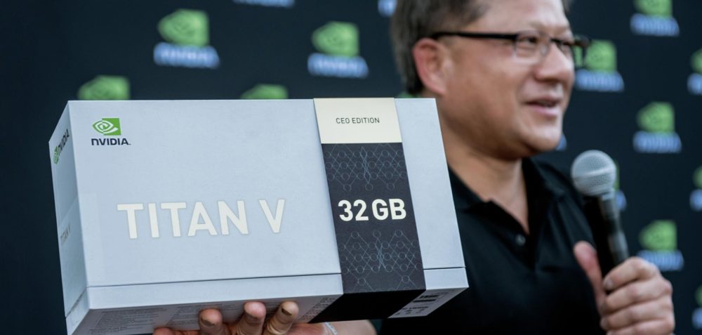 titan v ceo edition 1 e1529578516379 1000x477 Jensen Huang มอบการ์ดจอ TITAN V รุ่นพิเศษชื่อรุ่น “CEO Edition” ซึ่งมีความจุมากถึง 32GB HBM2 ให้แก่นักวิจัย AI  