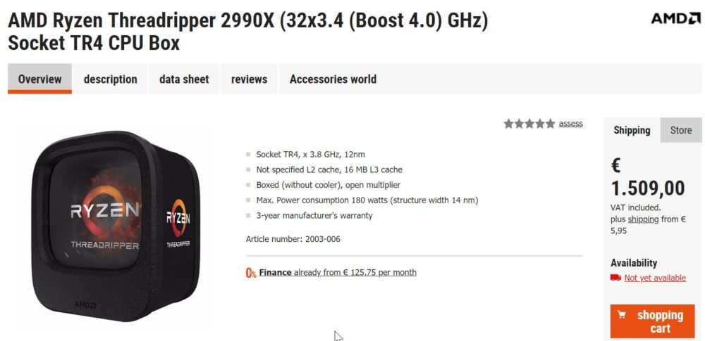 amd-ryzen-threadripper-2990x-1000x485 amd ryzen threadripper 2990x 1000x485 ราคามาแล้ว!! AMD Ryzen Threadripper 2990X รุ่นใหม่ล่าสุดอยู่ที่ราคา 1509EUR หรือประมาณ 57,XXXบาทไทย !!!