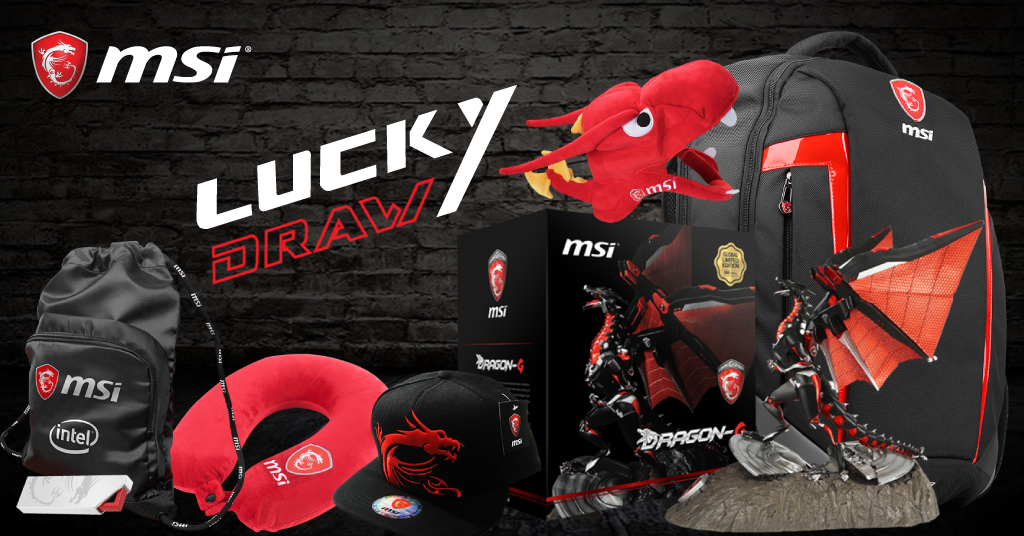 lucky-draw lucky draw กลับมาอีกครั้ง....กับงาน “ MSI FANS GATHRING FANS PARTY 2018 ” เพื่อเอาใจเหล่าสาวกมังกรแดง