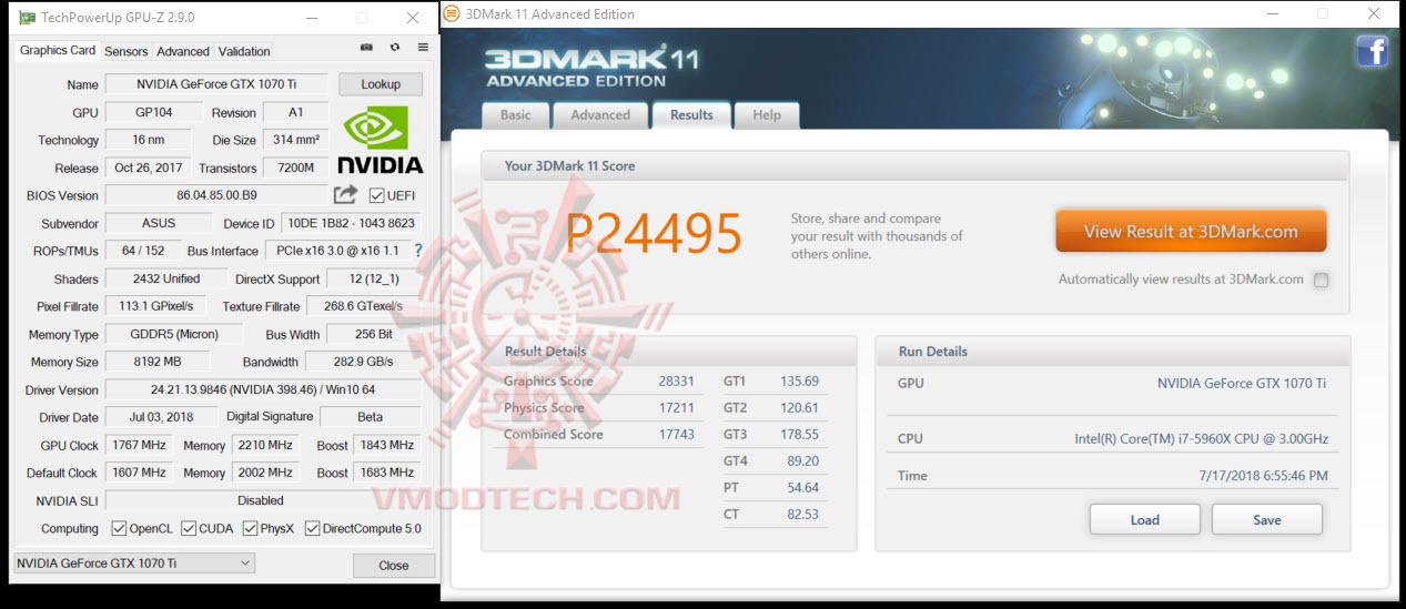 11poc 11poc ASUS GeForce GTX 1070 Ti CERBERUS Review