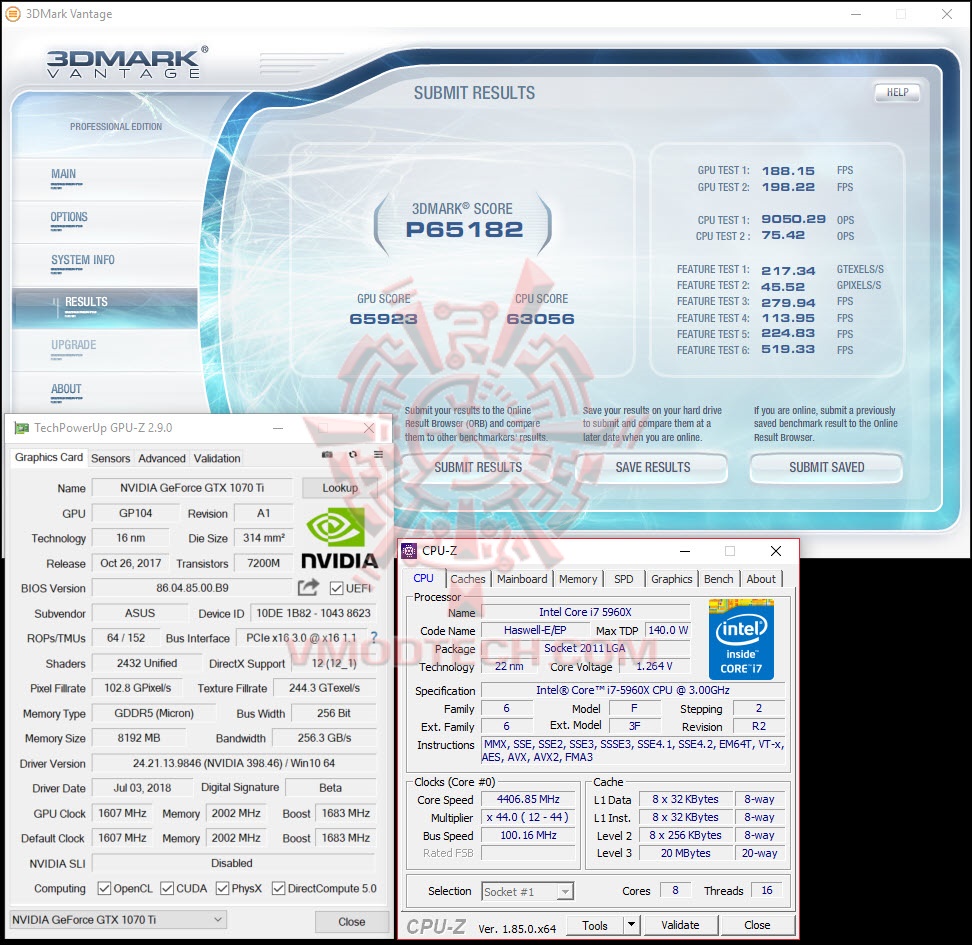 van van ASUS GeForce GTX 1070 Ti CERBERUS Review