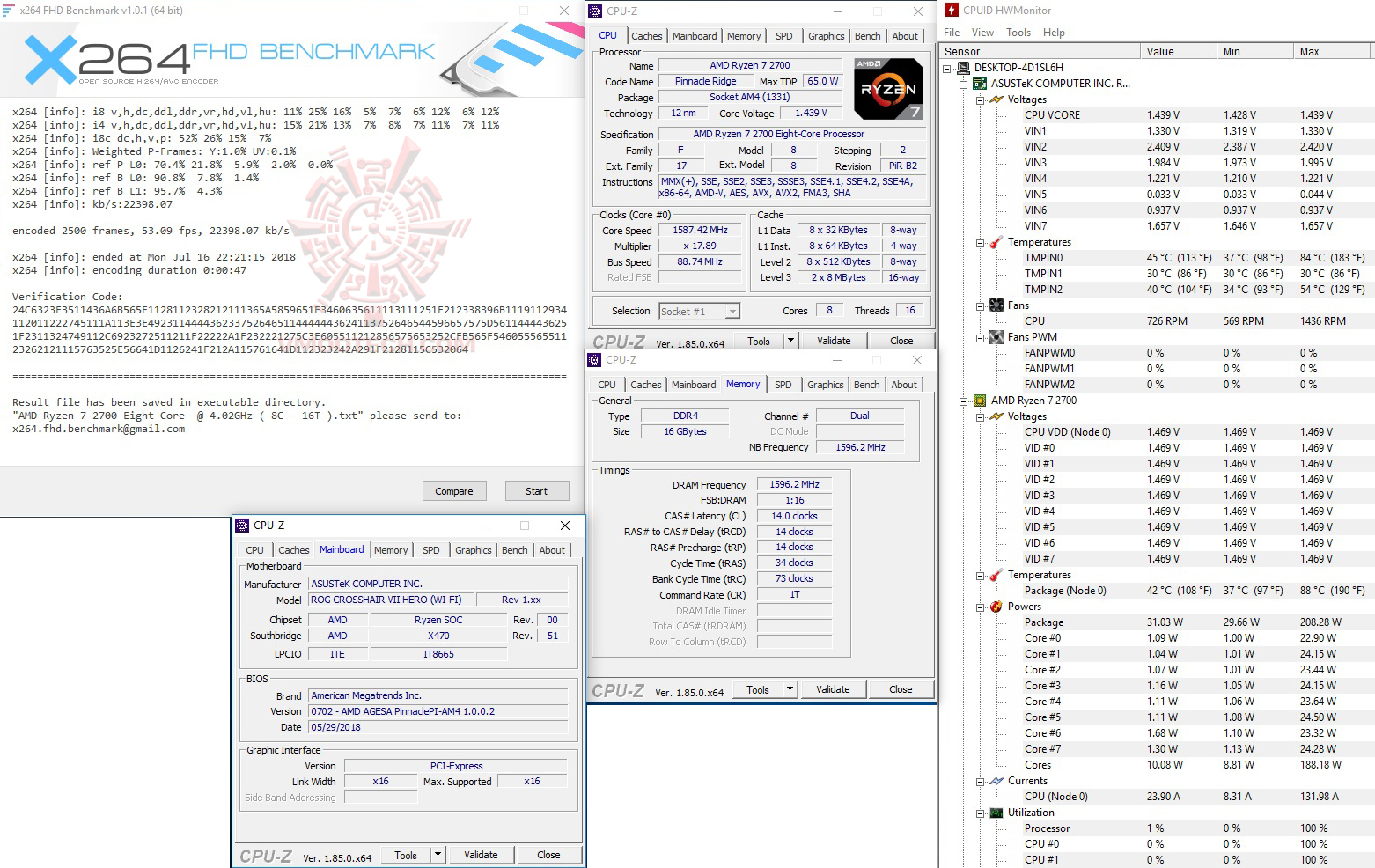 x264-1 x264 1 ASUS ROG CROSSHAIR VII HERO (WI FI) REVIEW