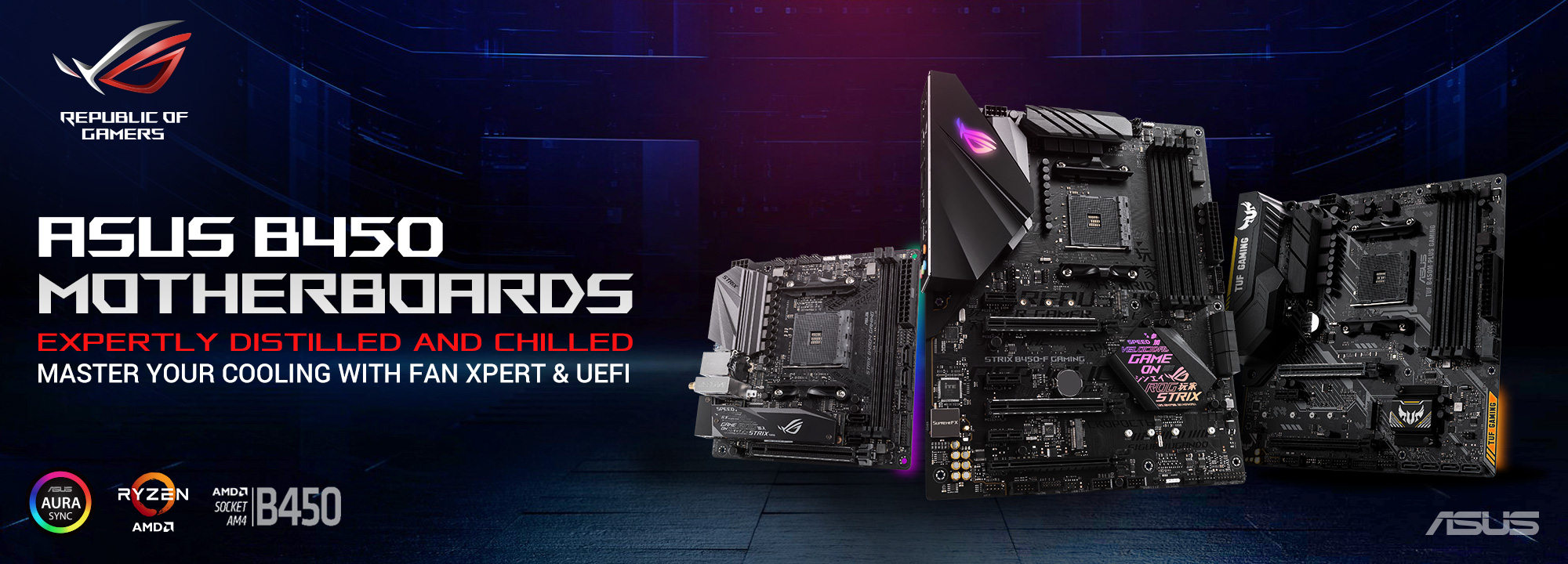 amd-b450_2000x720 amd b450 2000x720 ASUS เปิดตัวเมนบอร์ดรุ่นใหม่จากค่าย AMD ในซีรีย์ B450 รุ่นใหม่ล่าสุดทั้ง ROG Strix, Prime, และ TUF เกมมิ่งซีรีย์