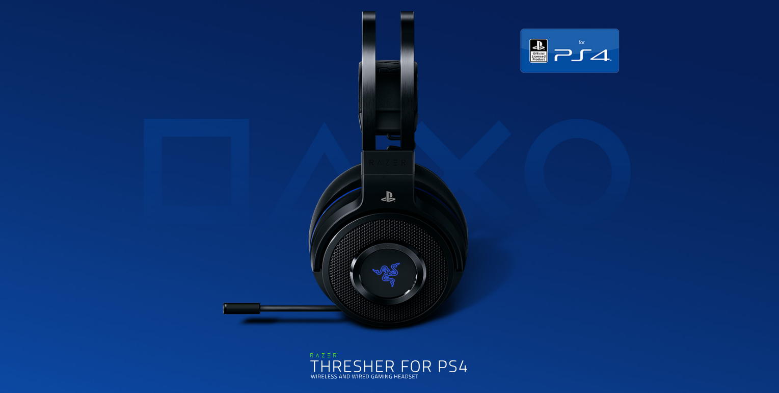 thresher-ps4 thresher ps4 RAZER เปิดตัวชุดอุปกรณ์ไร้สายสำหรับเครื่อง PLAYSTATION 4 รุ่นใหม่ ทั้งคอนโทรลเลอร์ RAIJU และชุดหูฟัง THRESHER ที่ได้รับสิทธิ์ใช้งานอย่างเป็นทางการ