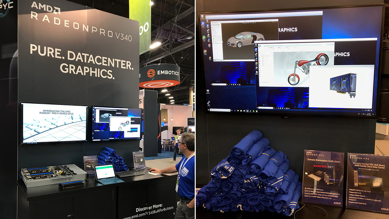 147101-radeon-pro-v340-vmworld-pic2-1260x709 147101 radeon pro v340 vmworld pic2 1260x709 AMD เปิดตัวการ์ดจอ Radeon Pro V340 พร้อมชิบ Dual GPU 2ชุดประสิทธิภาพเยี่ยมชุดแรมความจุ 32GB แบบ HBM2 พร้อมแล้วสำหรับงานมืออาชีพโดยเฉพาะ