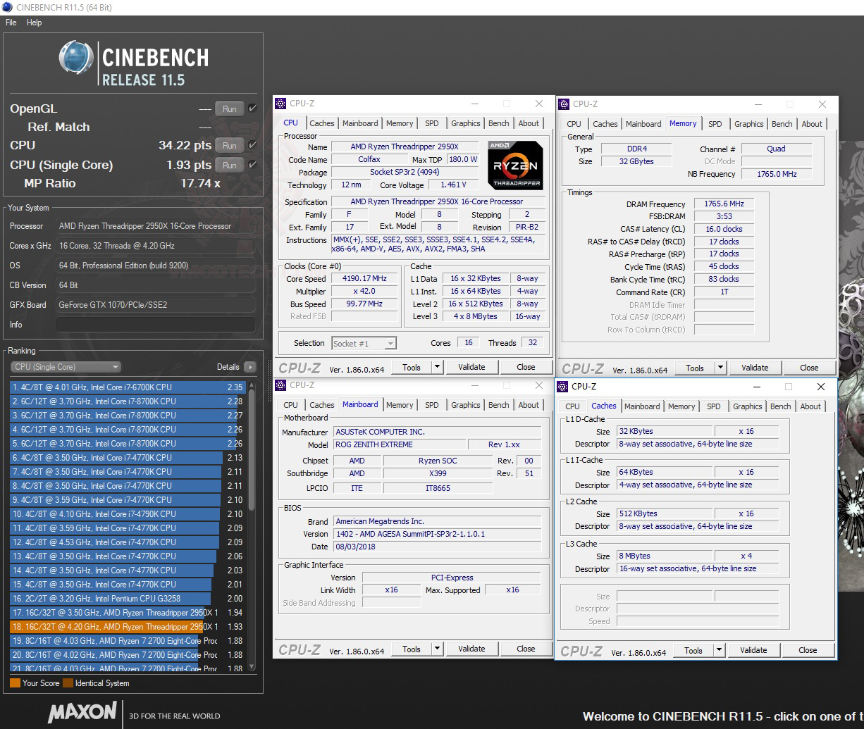 c11 oc AMD RYZEN THREADRIPPER 2950X PROCESSOR REVIEW