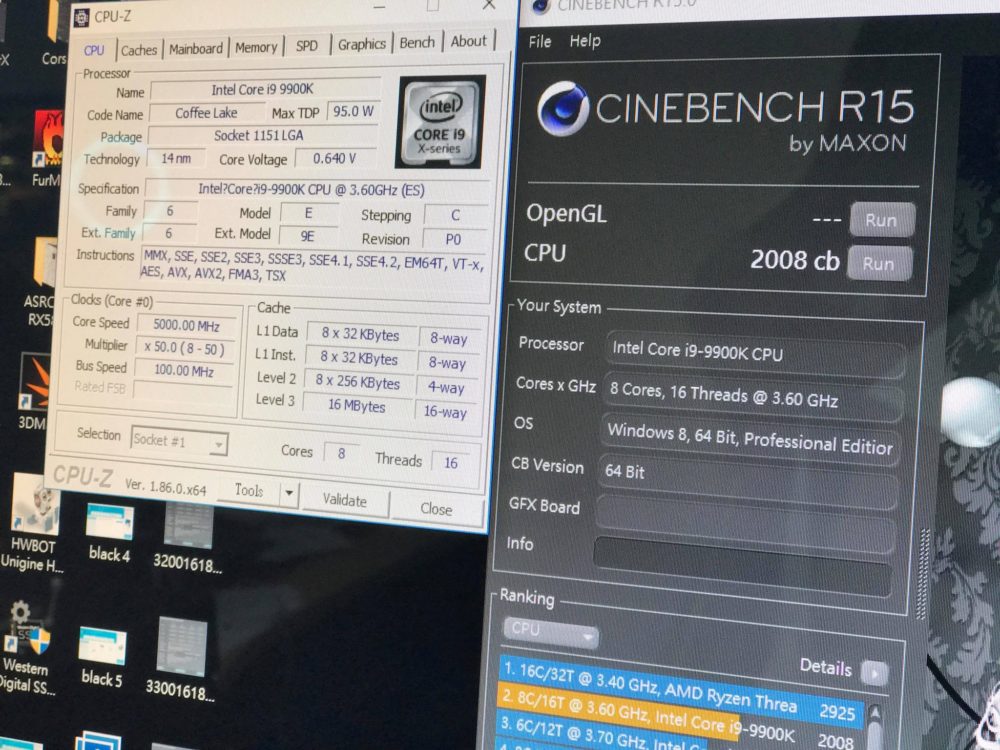 intel core i9 9900k cinebench 2 1000x750 หลุดผลทดสอบ Intel Core i9 9900K ในโปรแกรม Cinebench 15 อย่างไม่เป็นทางการ ทำคะแนนเรนเดอร์อยู่ที่ 2166คะแนน 