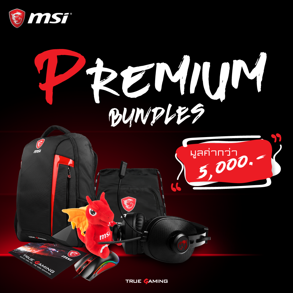 03 MSI : MGA PUBG Solo Tournament 2018 พบกับการแข่งขันเกม PUBG ชิงเงินรางวัลรวมมูลค่ากว่า 30,000 บาท อีกทั้งมีสินค้า MSI Notebook หลากหลายรุ่นที่จัดมาให้ได้ลองทดสอบเครื่องก่อนตัดสินใจซื้อ