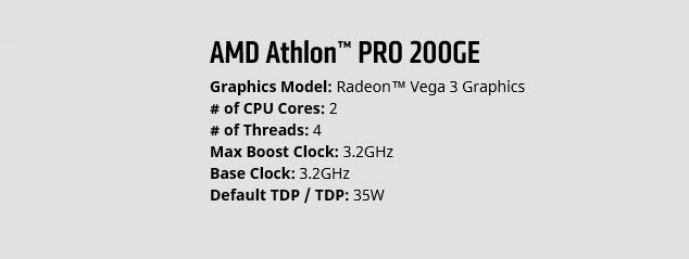 2018 09 18 19 48 45 เอเอ็มดีเผยข้อมูล AMD Athlon 200GE ซีพียูสุดคุ้มในตระกูล Athlon ที่มาพร้อมการ์ดจอ Radeon Vega 3 Graphics กินไฟแค่ 35W เท่านั้น 