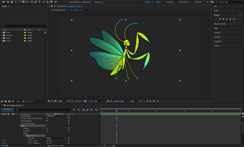 aftereffects_mesh-sculpting-bend-pin_re aftereffects mesh sculpting bend pin re อะโดบีเปิดตัวนวัตกรรมวิดีโอแห่งอนาคตในงาน IBC 2018