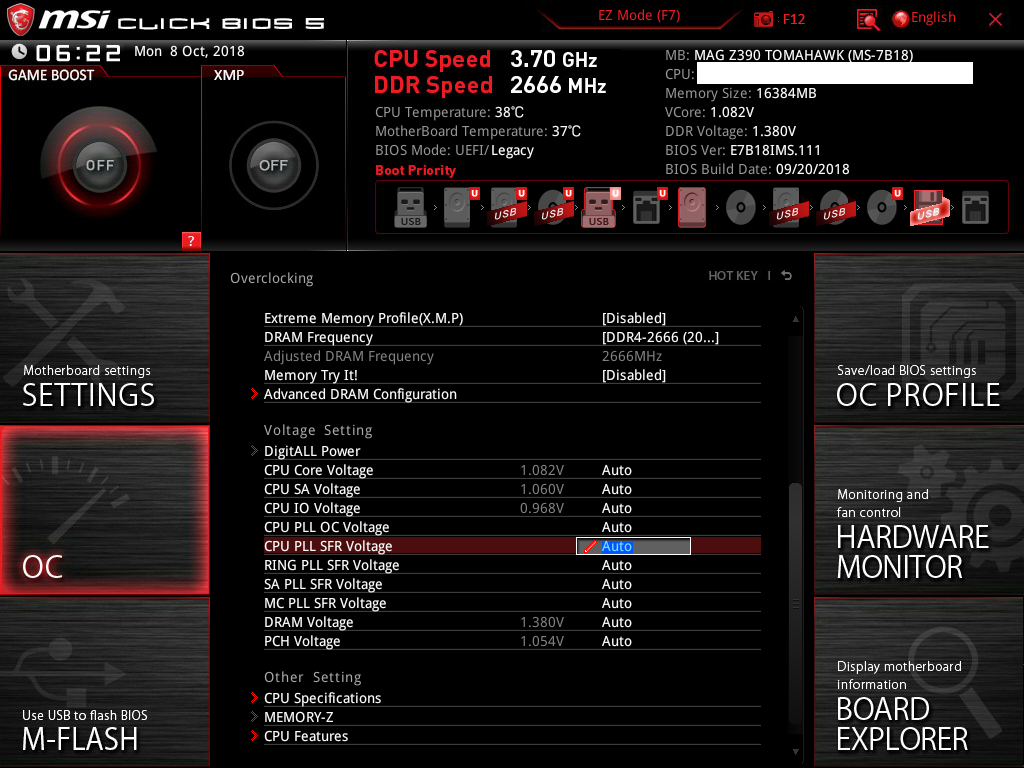 msi snapshot 02 MSI MAG Z390 TOMAHAWK & Intel Core i7 8700K REVIEW