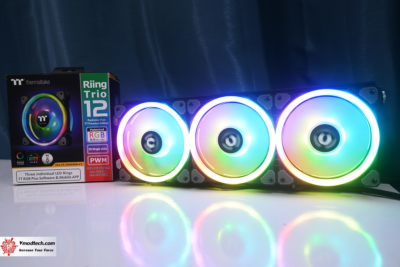 dsc 7962 Riing Trio 12 LED RGB Radiator Fan TT Premium Edition (3 Fan Pack) Review