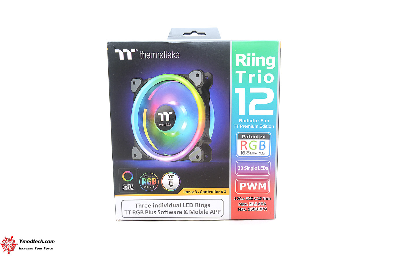 dsc 8072 Riing Trio 12 LED RGB Radiator Fan TT Premium Edition (3 Fan Pack) Review
