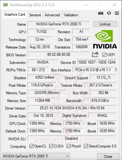gpuz MSI MAG Z390 TOMAHAWK & Intel Core i7 8700K REVIEW