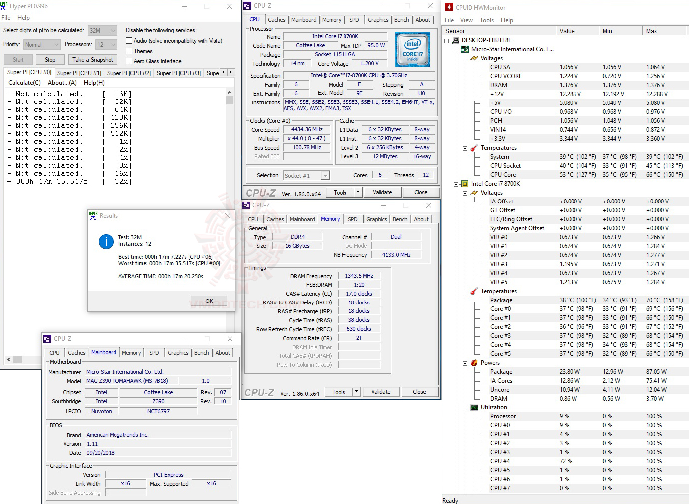 h32 MSI MAG Z390 TOMAHAWK & Intel Core i7 8700K REVIEW