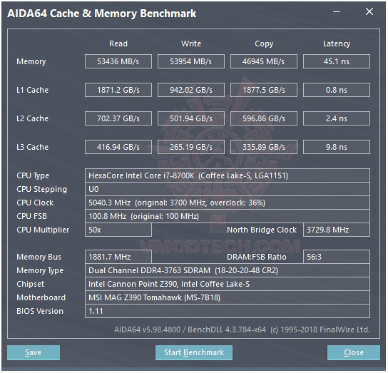 mem1 MSI MAG Z390 TOMAHAWK & Intel Core i7 8700K REVIEW