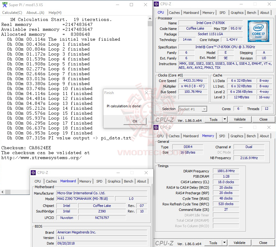 s1 oc MSI MAG Z390 TOMAHAWK & Intel Core i7 8700K REVIEW