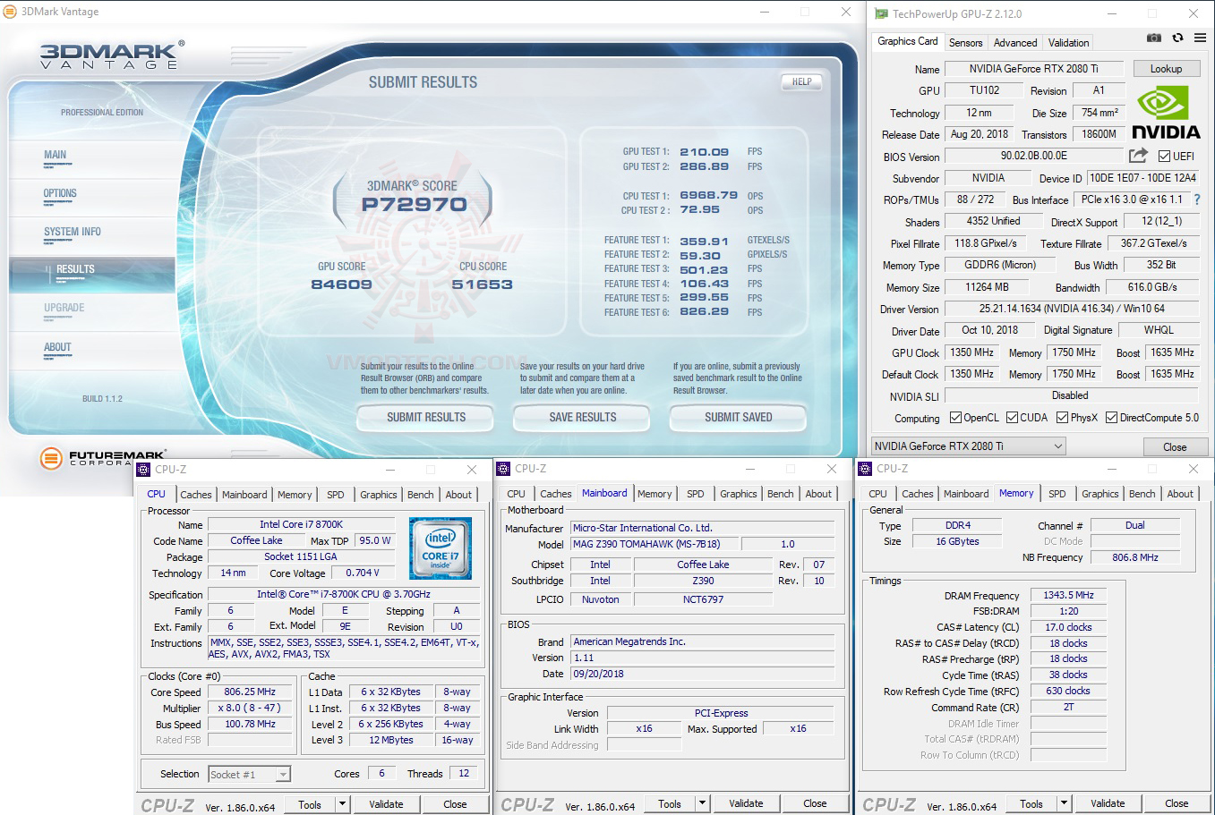 vt MSI MAG Z390 TOMAHAWK & Intel Core i7 8700K REVIEW