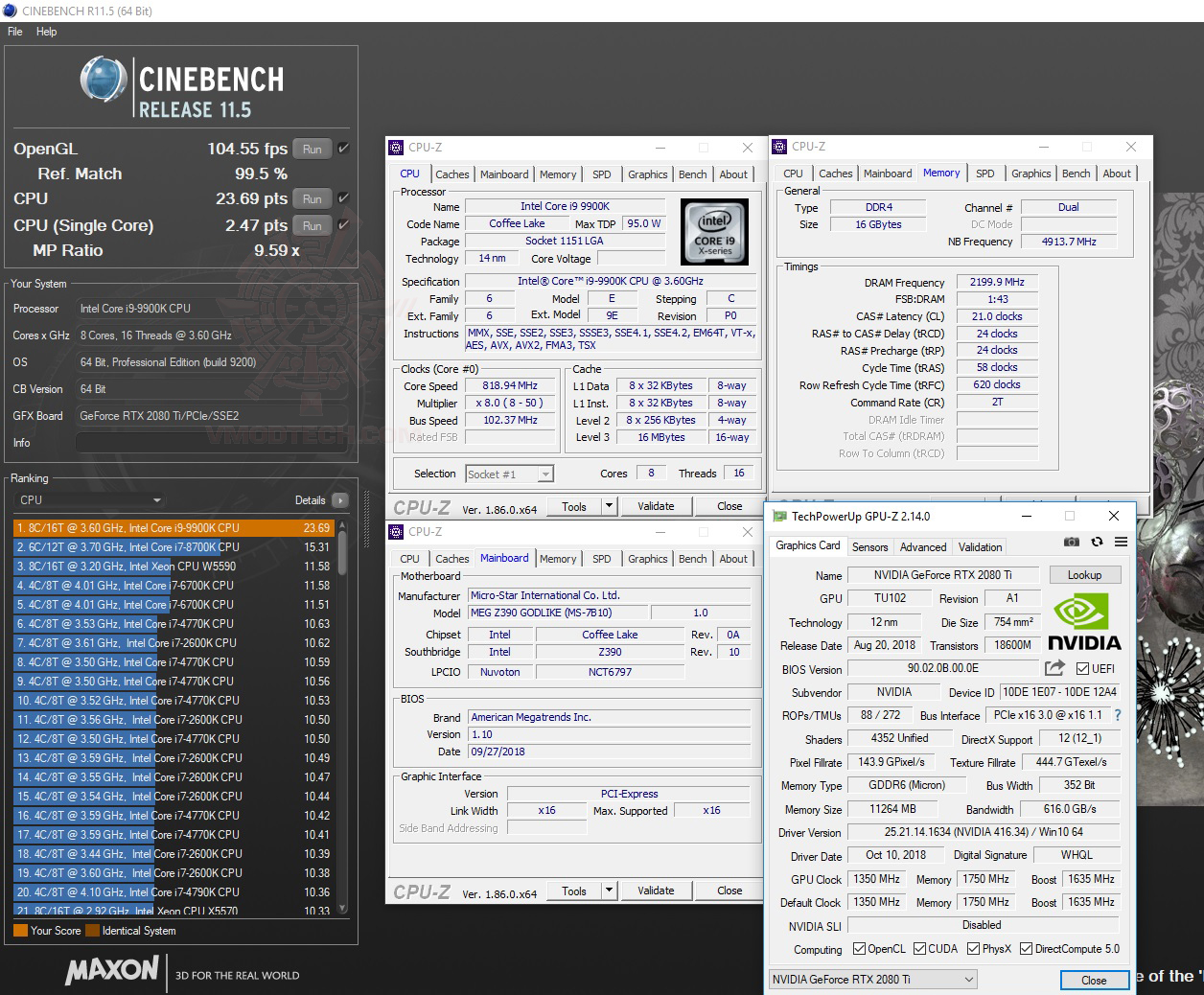 c11 MSI MEG Z390 GODLIKE REVIEW