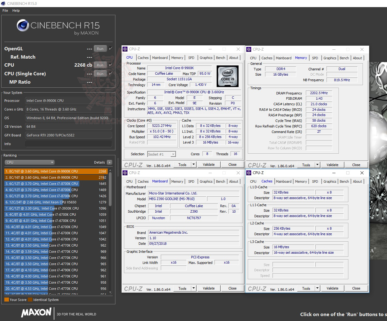 c15 52 MSI MEG Z390 GODLIKE REVIEW