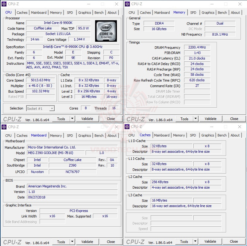 cpuid MSI MEG Z390 GODLIKE REVIEW