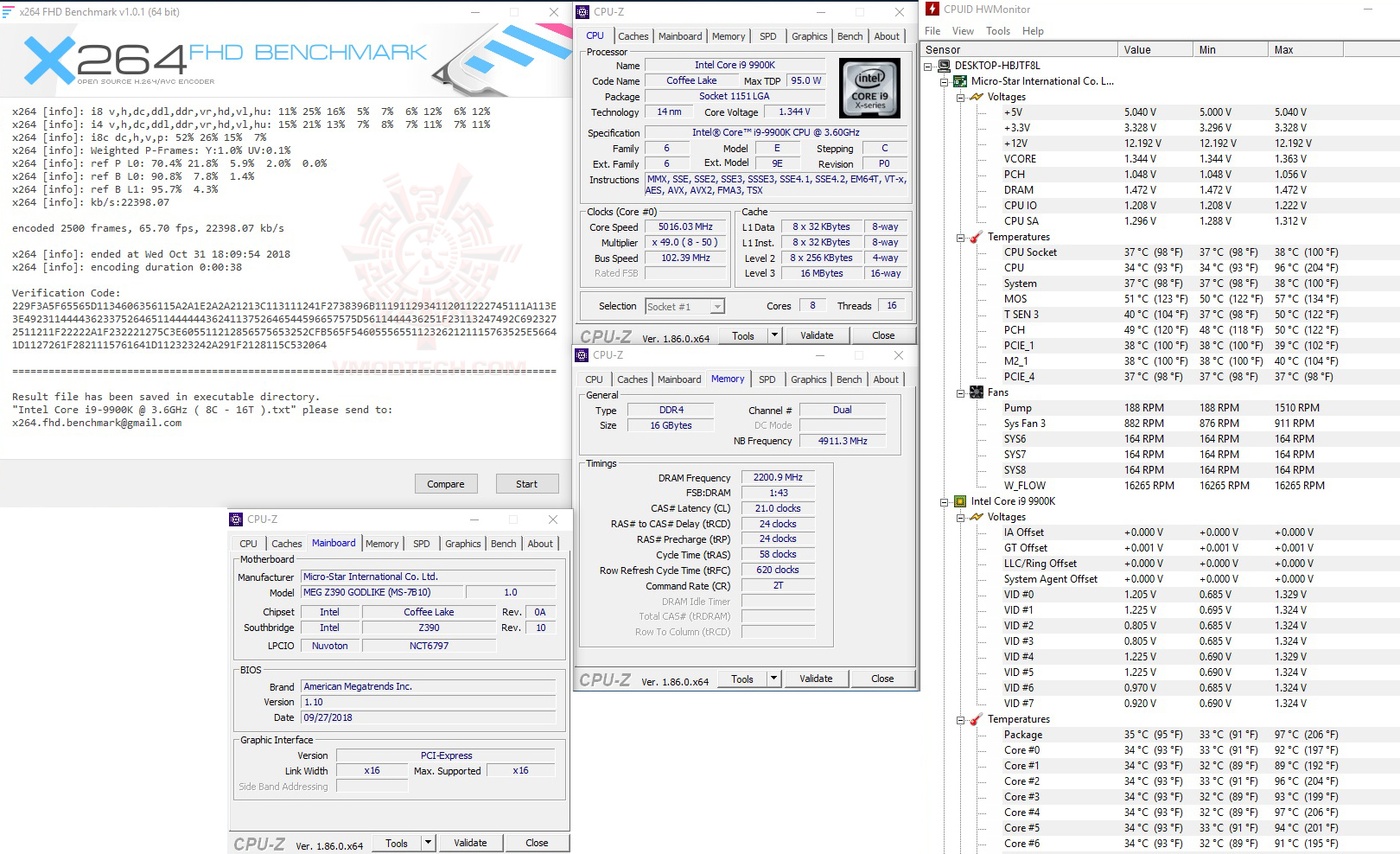 x264 1 MSI MEG Z390 GODLIKE REVIEW
