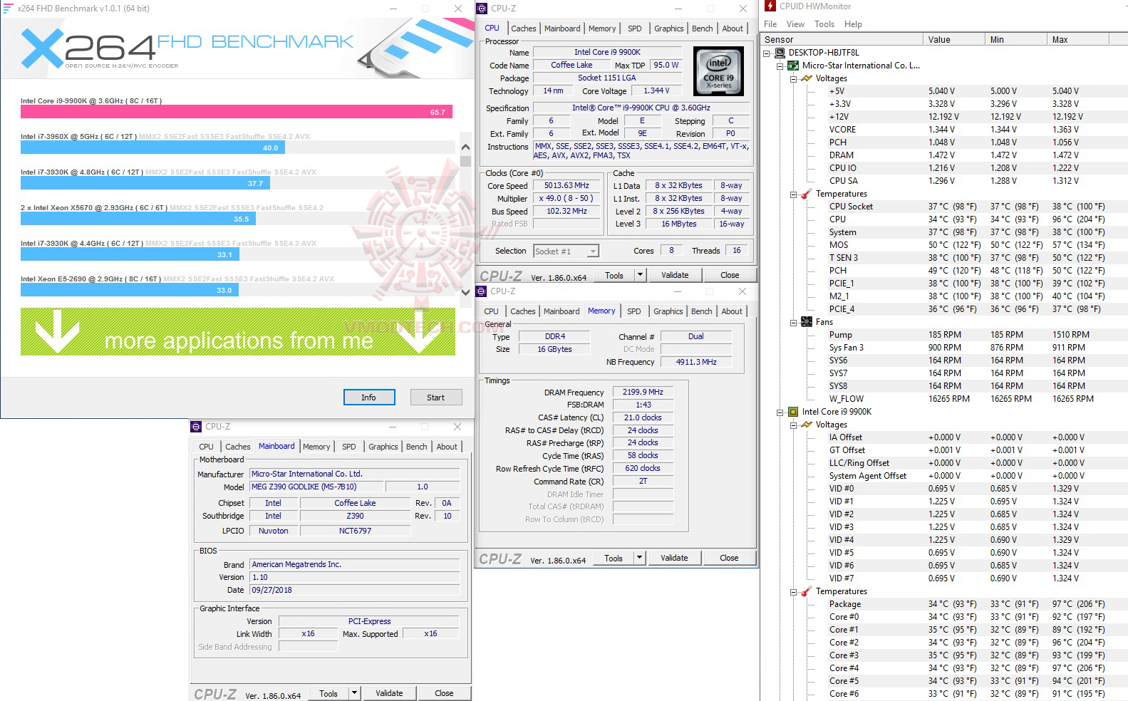 x264 MSI MEG Z390 GODLIKE REVIEW