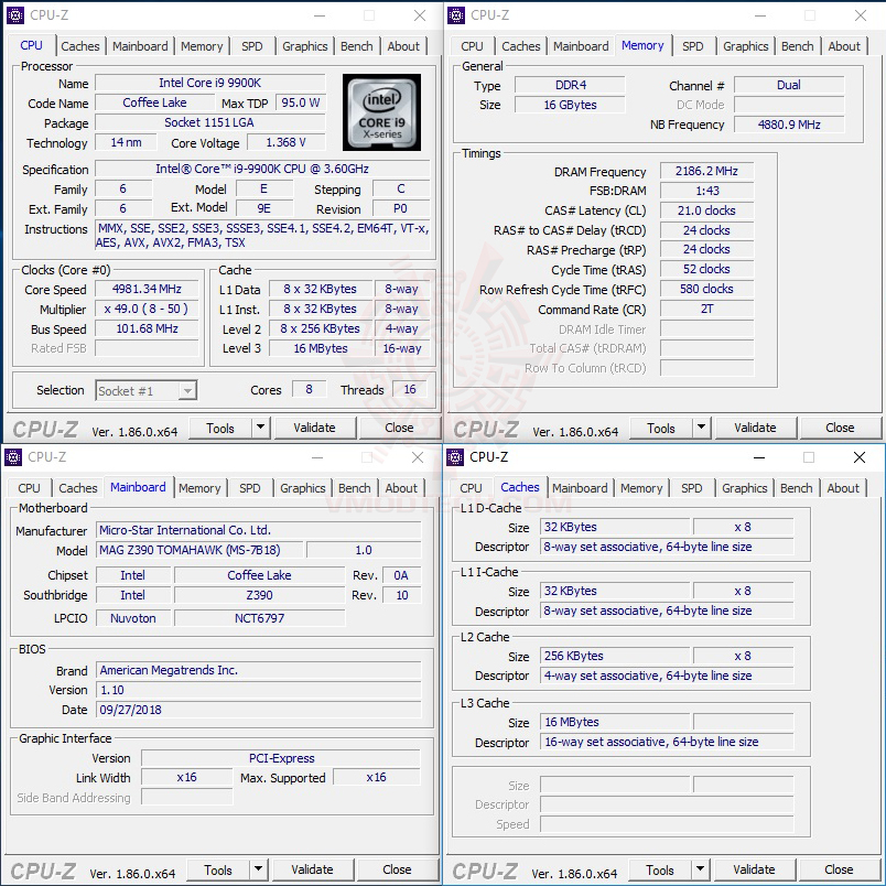 cpuid mem4300 MSI MAG Z390 TOMAHAWK REVIEW