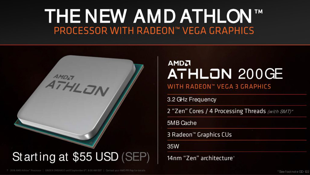 1 AMD Athlon 200GE Processor with Radeon Vega 3 Graphics Review