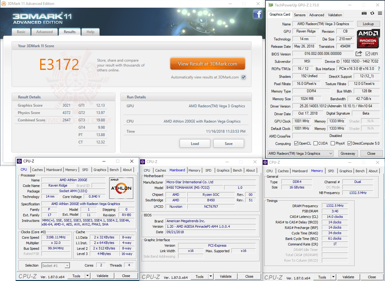 11e AMD Athlon 200GE Processor with Radeon Vega 3 Graphics Review