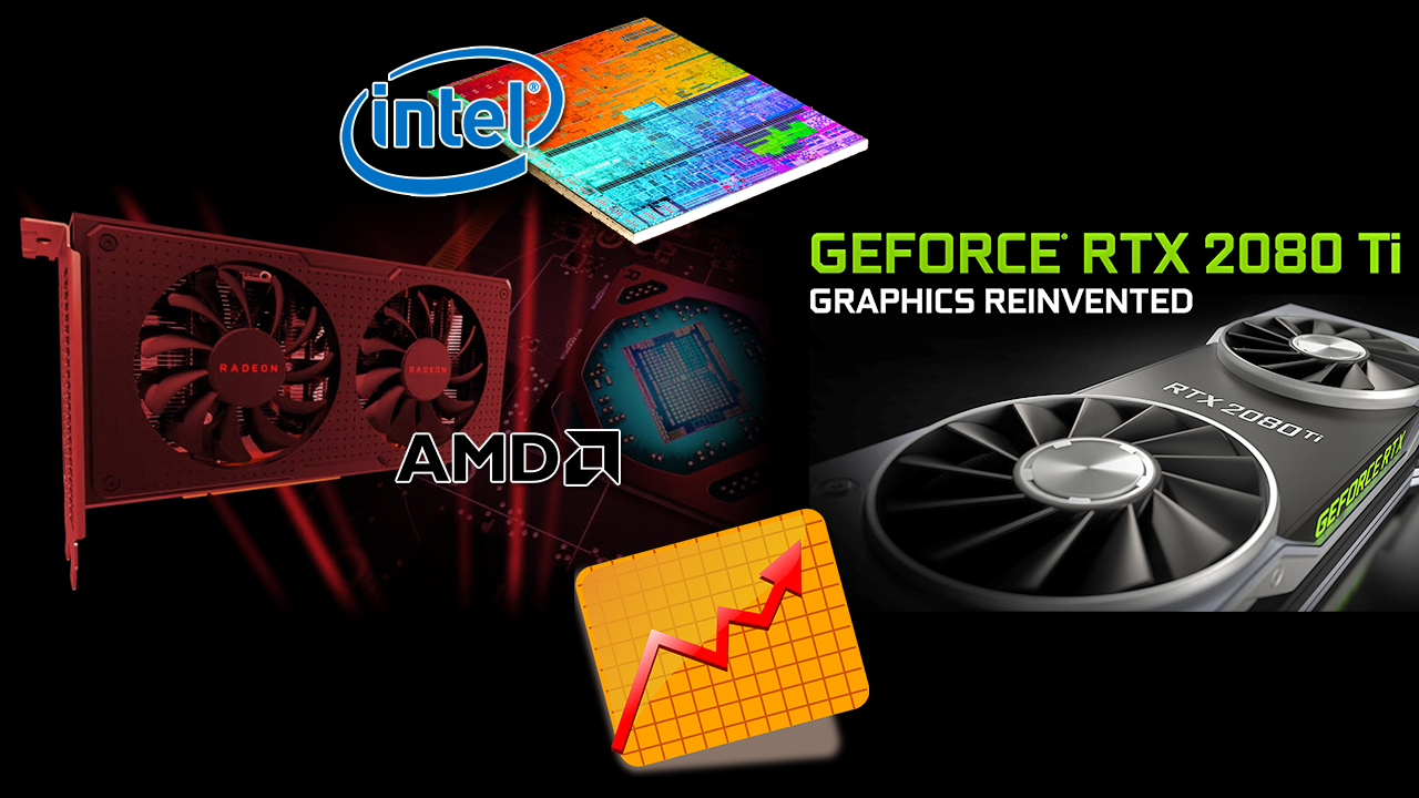 amd-intel-nvidia amd intel nvidia การจัดส่งการ์ดจอของฝั่งเอเอ็มดีเพิ่มขึ้น 6.5% ฝั่งของ NVIDIA เพิ่มขึ้น 4.3% และฝั่ง Intel มียอดจัดส่งเพิ่มขึ้น 13.1% ในไตรมาส 3 ปี 2018นี้