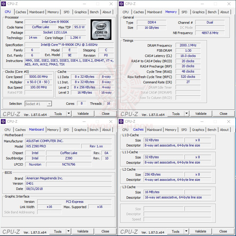 cpuid cpuid ASUS WS Z390 PRO Servers & Workstations Motherboard Review