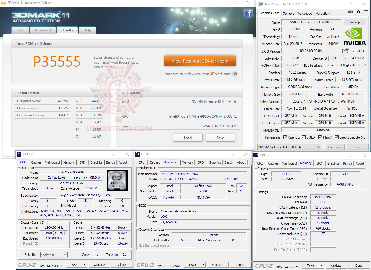 11 ASUS ROG Strix GeForce RTX 2080 Ti OC edition 11GB GDDR6 Review