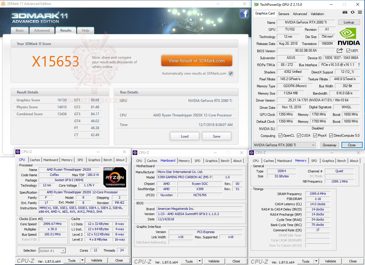 11x AMD RYZEN THREADRIPPER 2920X PROCESSOR REVIEW
